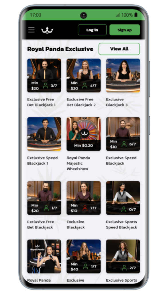 Live Casino at Royal Panda Casino